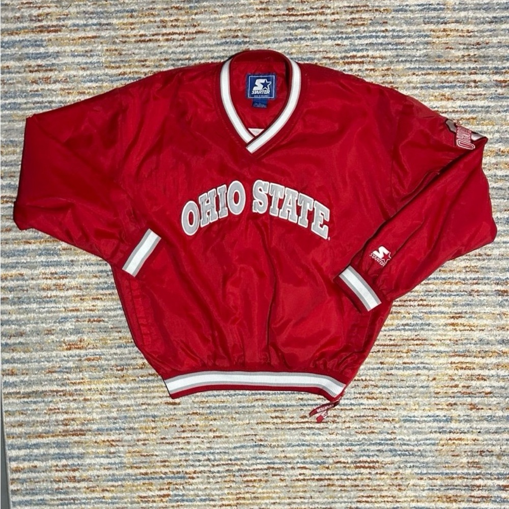 Vintage Starter Ohio State Spellout Pullover